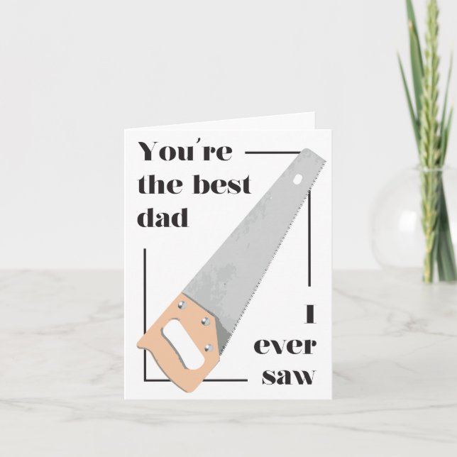 Dad Pun Birthday Father's Day Card - best dad (Front)