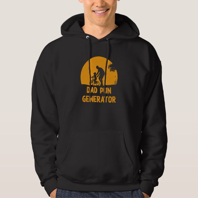 Dad Pun Generator Cool Daddy Chill Father  Dad Jok Hoodie (Front)