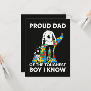 Dad Puzzle Autism Awareness Gift for Birthday Invitation