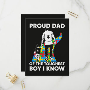 Dad Puzzle Autism Awareness Gift for Birthday Invitation Postcard