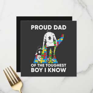 Dad Puzzle Autism Awareness Gift for Birthday Menu