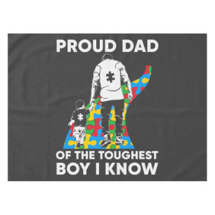Dad Puzzle Autism Awareness Gift for Birthday Tablecloth