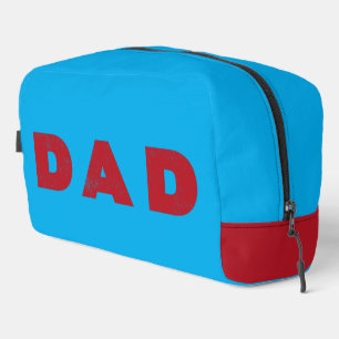 Dad [Red Distressed Text] Dopp Kit