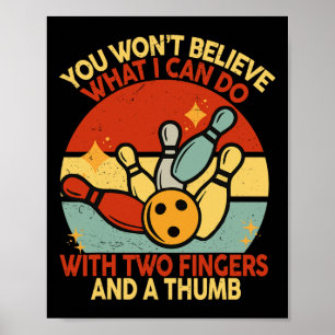 Dad Retro Funny Bowling S Women Adult Humour Dirty Poster