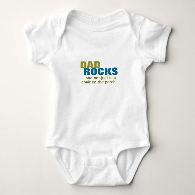 Dad Rocks Baby Bodysuit (Front)