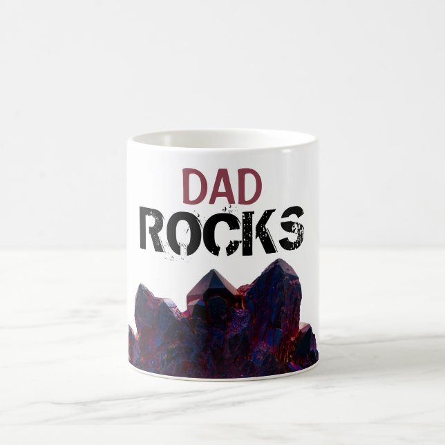 *~* DAD Rocks Purple Crystals Stones Lapidary Coffee Mug (Center)