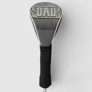DAD rustic metal plate design Golf Head Cover