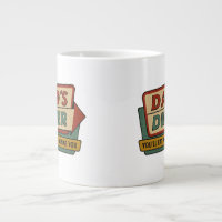 Dad’s Diner Retro Sign – Ben-Day 1950s Pop Art