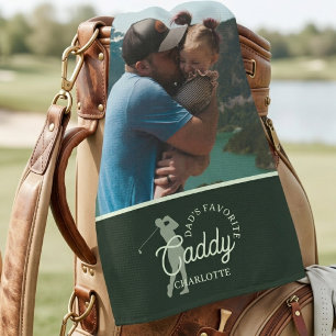Dad’s Favourite Caddy Photo Golf Towel