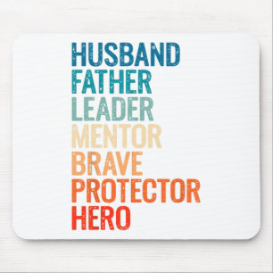 Dad S For Men Vintage Husband Retro Daddy Fathers Mouse Pad