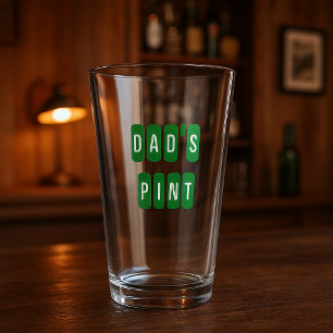 Dad’s Personalised Pint Glass – Custom Beer Glass 