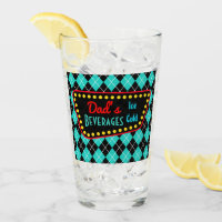 Dad’s Retro Diner Glass Tumbler Gift