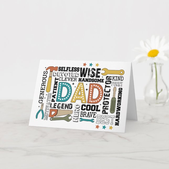 Dad’s Ultimate Toolkit: Built with Love & Strength Card (Small Plant)
