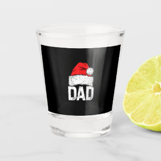 Dad Santa Christmas Family Matching Pajamas Papa F Shot Glass
