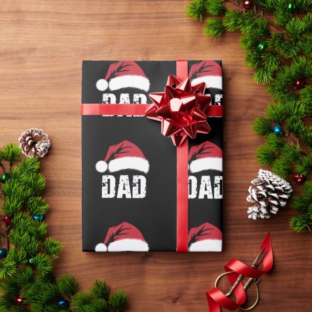 Dad Santa Christmas Family Matching Pyjamas Papa  Wrapping Paper (Holiday Gift)