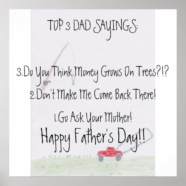 Dad Sayings...Father's Day Poster (Front)