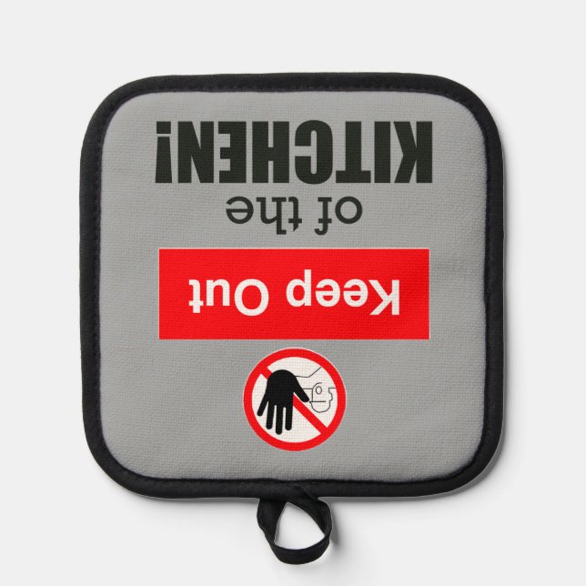 Dad Says Keep Out of the Kitchen Funny Pickleball Pot Holder (Front)