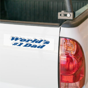 Dad sea blue text bumper sticker
