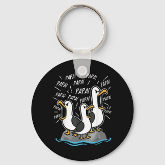 Dad Seagull Funny Papa Seagulls Fathers Day Humour Key Ring