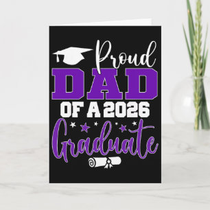 Dad Senior 2026 Proud Dad Of A Cl Of 2026 Graduate Card