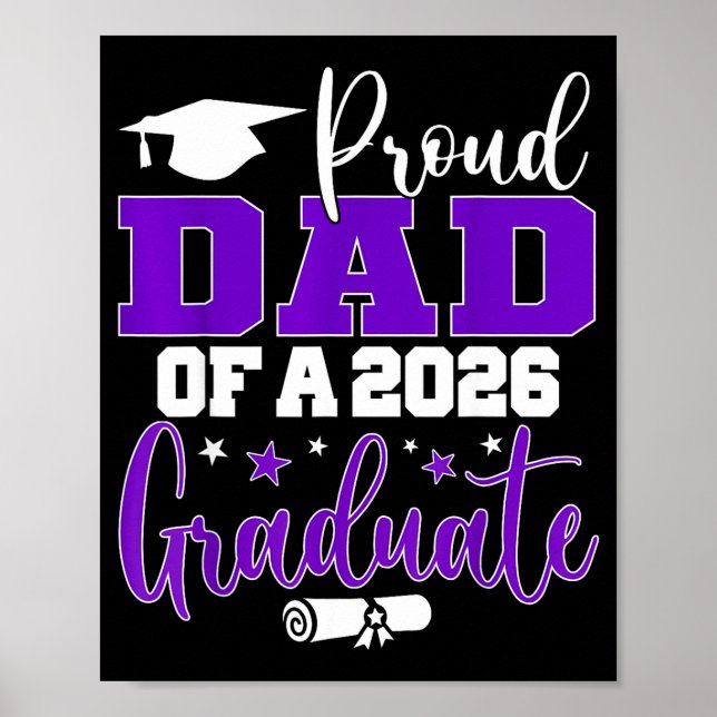 Dad senior 2026 proud dad of a class of 2026 poster (Front)