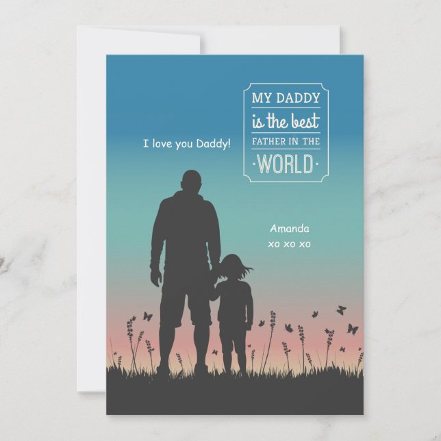 Dad Silhouette Greeting Card (Front)