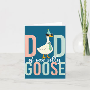 Dad Silly Goose First Birthday Illustration Card