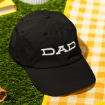 Dad Simple Cool Modern Typography Custom Embroidered Hat<br><div class="desc">Dad Simple Cool Modern Typography Custom Embroidered Baseball Cap features the simple modern embroidered text "Dad". Perfect as a gift for dad for Father's Day,  Christmas,  birthday and more. Created by Evco Studio www.zazzle.com/store/evcostudio</div>