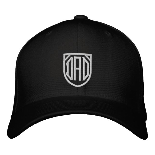Dad Simple Modern Typography Custom Embroidered Hat (Front)