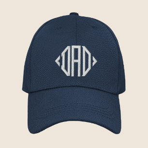 Dad Simple Modern Typography Custom Embroidered Hat
