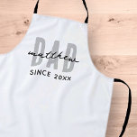 Dad Since 20XX Modern Simple Preppy Apron<br><div class="desc">This simple and modern design is composed of san serif typography.</div>