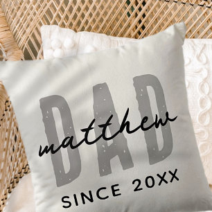 Dad Since 20XX Modern Simple Preppy Cushion