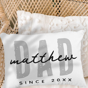 Dad Since 20XX Modern Simple Preppy Decorative Cushion