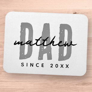 Dad Since 20XX Modern Simple Preppy Magnet