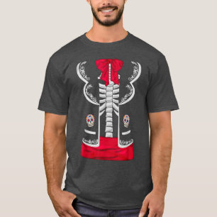 Dad Skeleton Halloween Men Mariachi Skeleton Costu T-Shirt
