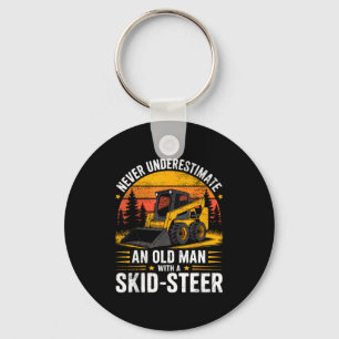 Dad Skid Steer Operator Father Construction Heavy  Key Ring