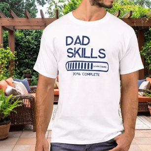 Dad Skills Downloading Funny New Dad Blue T-Shirt