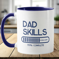 Dad Skills Downloading Funny New Dad Navy Blue