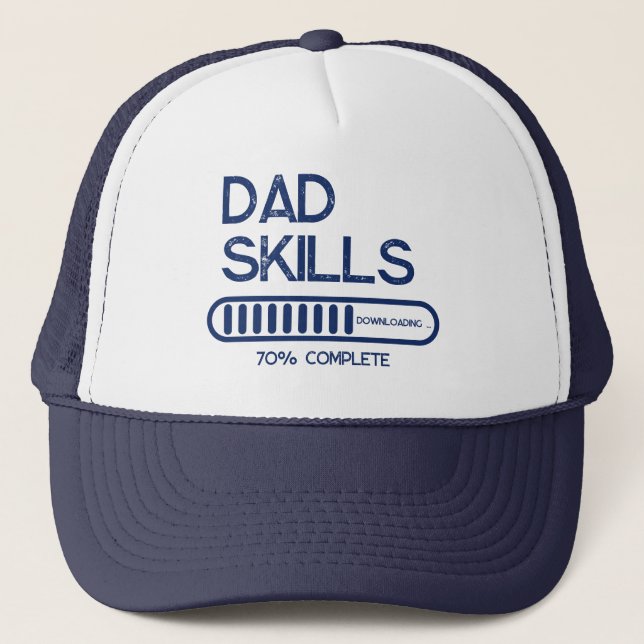 Dad Skills Downloading Progress Bar Trucker Hat (Front)