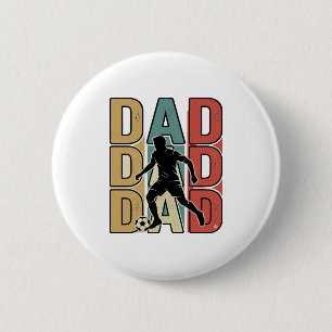 Dad Soccer Vintage Engraving Vector Design_1 6 Cm Round Badge