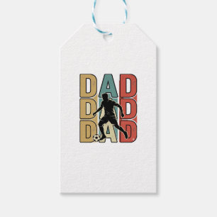 Dad Soccer Vintage Engraving Vector Design_1 Gift Tags