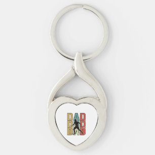 Dad Soccer Vintage Engraving Vector Design_1 Key Ring