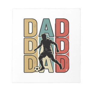 Dad Soccer Vintage Engraving Vector Design_1 Notepad