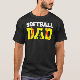 Dad Softball Apparel Yellow Softball Dad  Father D T-Shirt