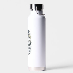 Dad Son Hero Daughter Love Vintage Typography Shir Water Bottle