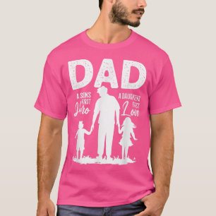 Dad Sons First Hero Daughters Love For Father's Da T-Shirt
