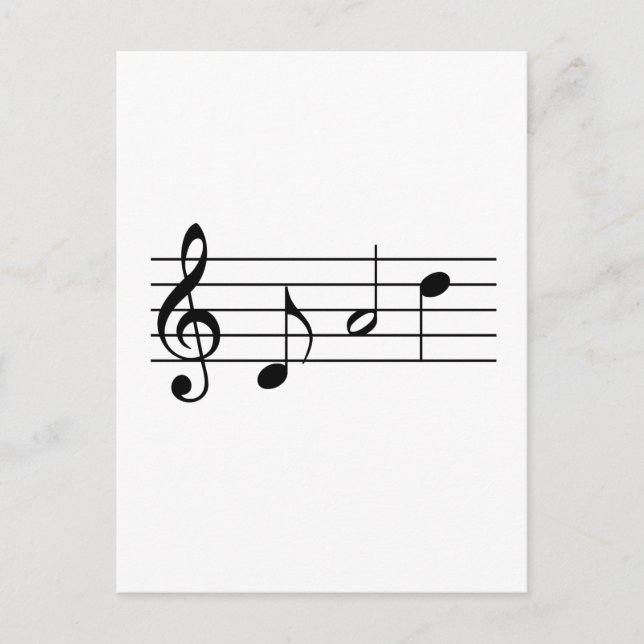 Dad spelled in Music Notes Postcard (Front)