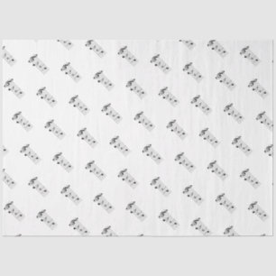 Dad spelled in Music Notes Tissue Paper