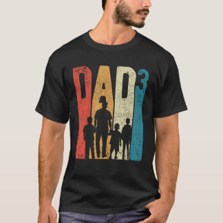 Dad Squared Father s Day Three Boys Three Sons Fat T-Shirt