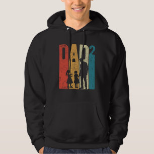 Dad Squared Father s Day Two Girls Two Daughters F Hoodie